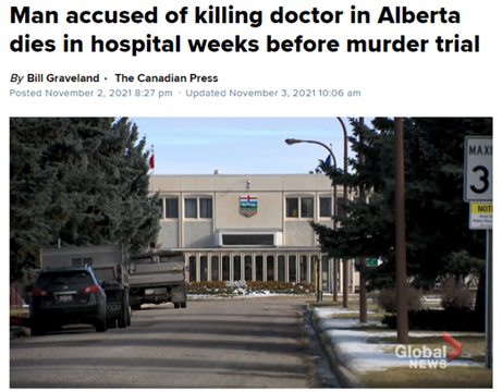 加拿大锤死医生嫌犯审判前死在了狱中